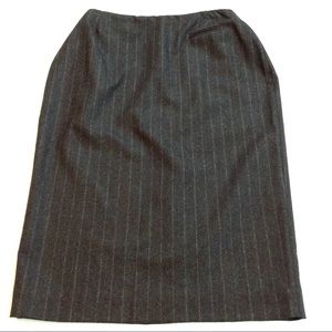 Anne Klein Wool Pencil Skirt Pinstriped - 26